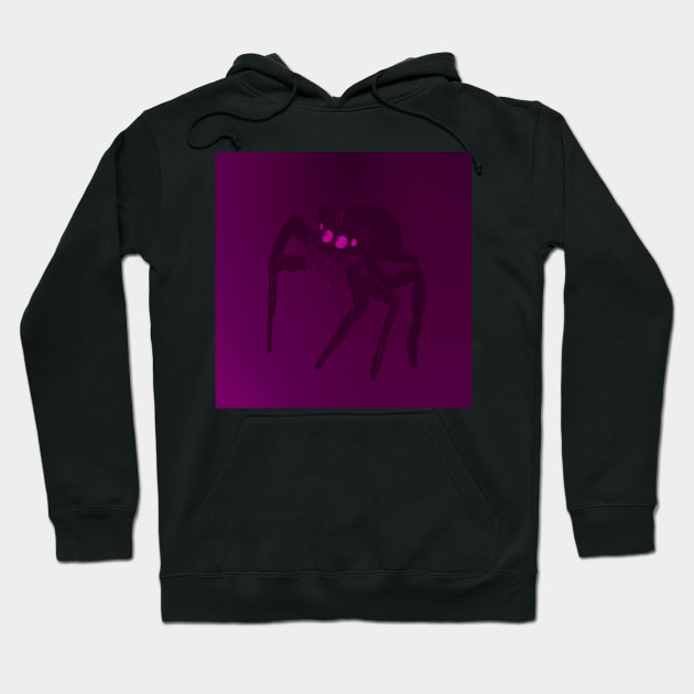 Jumping Spider Drawing V27 (Pink 1) Hoodie by IgorAndMore